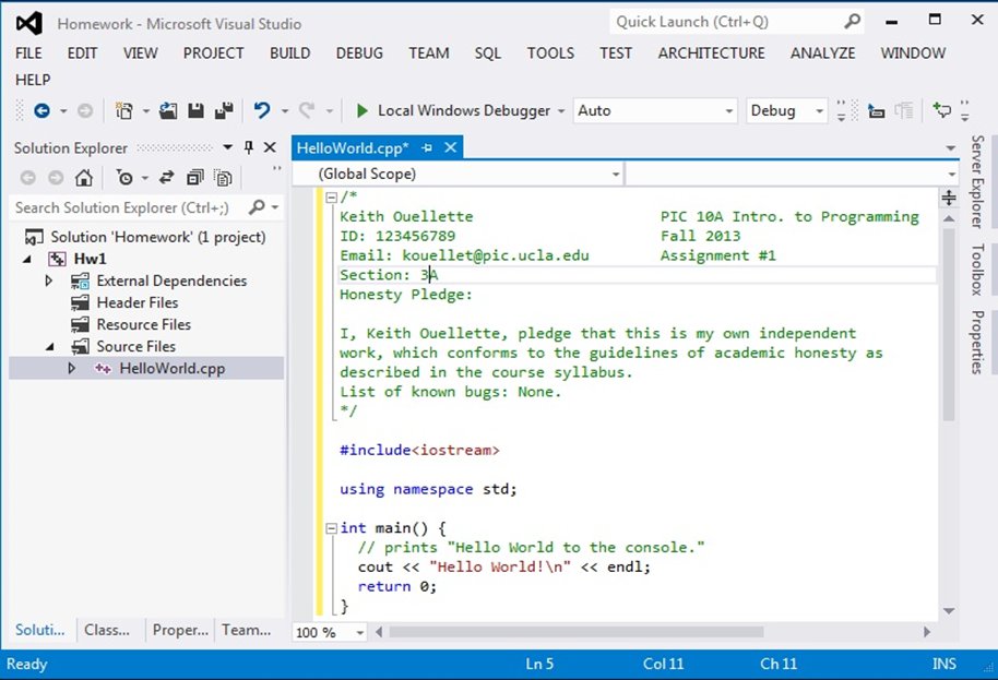 Getting Started With Microsoft Visual Studio 19 Ucla Program In Computing